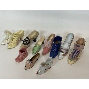 Vintage Decorate Collection Set of 11 Miniature Mini High Heel Shoes